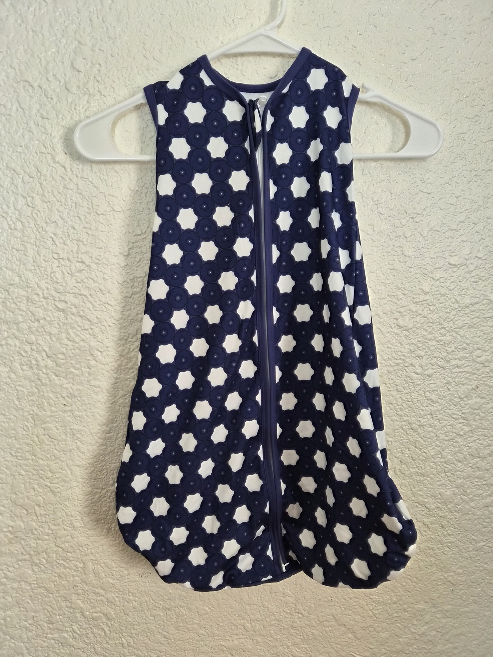 Navy and White Floral Geometric Nursery Swaddling Blankets